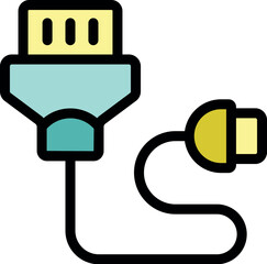 Fototapeta premium Usb cable connecting, ideal for representing concepts related to data transfer, device charging, and modern connectivity