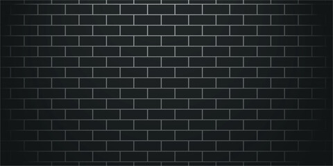 Black brick wall pattern background.