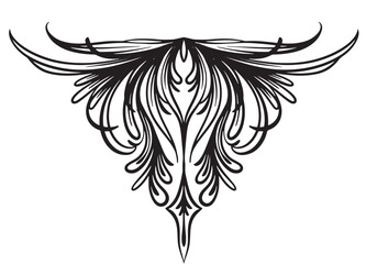 flower floral ornament vintage hand drawing illustration