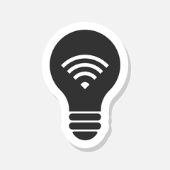 Smart energy icon sticker isolated on gray background