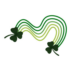 St. Patrick's Day Rainbow and Shamrocks