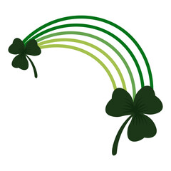 St. Patrick's Day Rainbow and Shamrocks