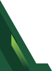 Abstract Green Geometric Corner