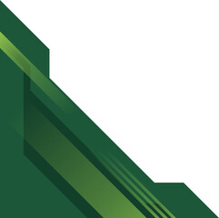 Abstract Green Geometric Corner