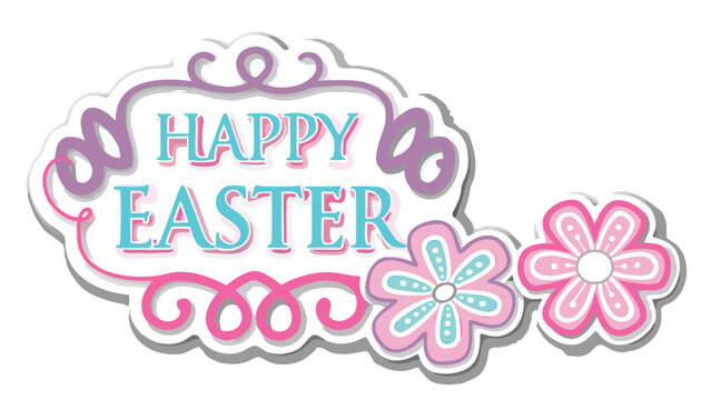 Easter greeting card vector illustration