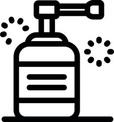 Obraz premium Spray bottle dispensing a fine mist, ideal for cleaning solutions, cosmetics, or personal care products