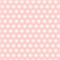 Seamless Kikkō KIKKOU beehive pattern Japanese Geometric Hexagon Pattern Background Vector Pink Toki-iro