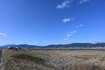 佐賀・巨勢川調整池の冬：広大な自然