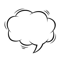 Cartoon speech bubble. Pop art illustration in comic style.