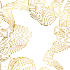 Background with wave elements. Abstract card with linear curls.