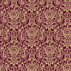 seamless damask wallpaper pattern