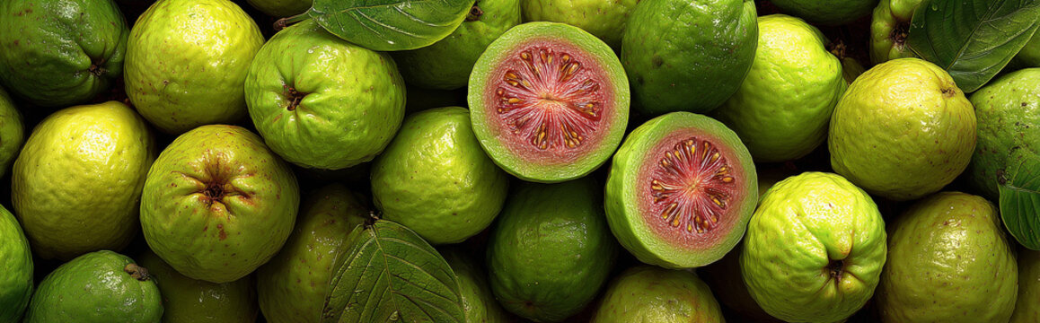 Guava Fruit Poster Close Up Manga Style