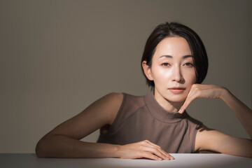 美しいアジア人女性のビューティーイメージ