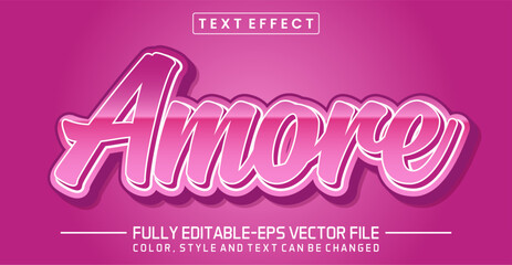Amore font Text effect editable