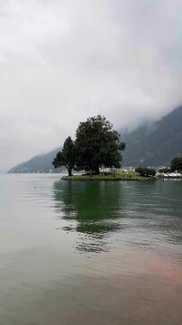 Switzerland Lake Lugano popular picturesque destination Melide scenic view Ticino canton