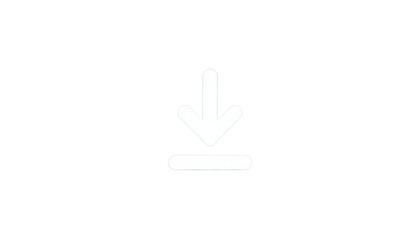 A white download icon on a transparent background