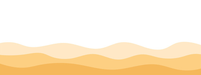 Sand waves separation shape, border, divider for website