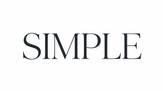 Simple word animation with letter shadow appearing