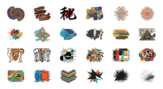 Ancient Chinese characters and temples illustration showcasing cultural heritage and traditional architecture