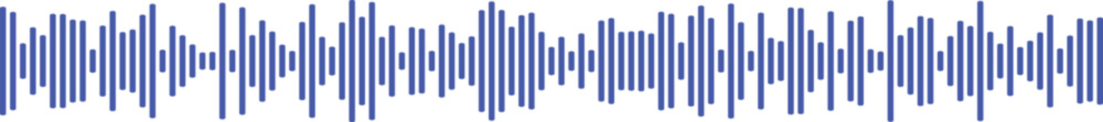 Obraz premium Modern blue sound wave visualization, symbolizing digital communication, audio processing, and tech.