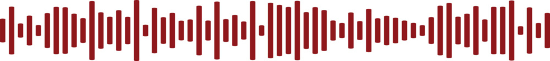 Dark Red Sound Waveform - Intense Audio Spectrum Visualization for Dramatic Media