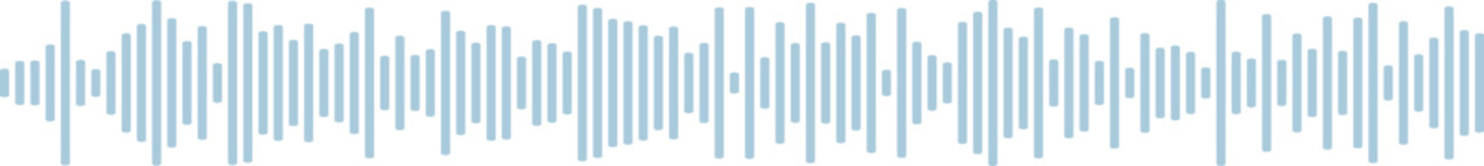 Obraz premium Light Blue Digital Audio Sound Wave Equalizer Display. Dynamic Music Frequency Voice or Radio Waveform Visual for Technology and Media Backgrounds.