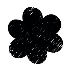 Black grunge speech bubble. Grunge speech bubble flower