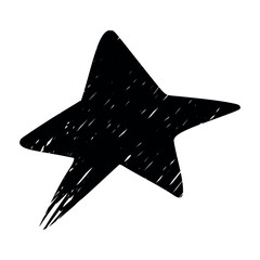 Black grunge speech bubble. A speech bubble in the shape of a star.