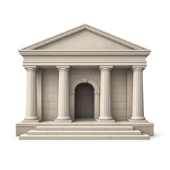 Obraz premium Classical stone bank building with tall columns and a grand entrance representing a financial institution stability authority and traditional banking.