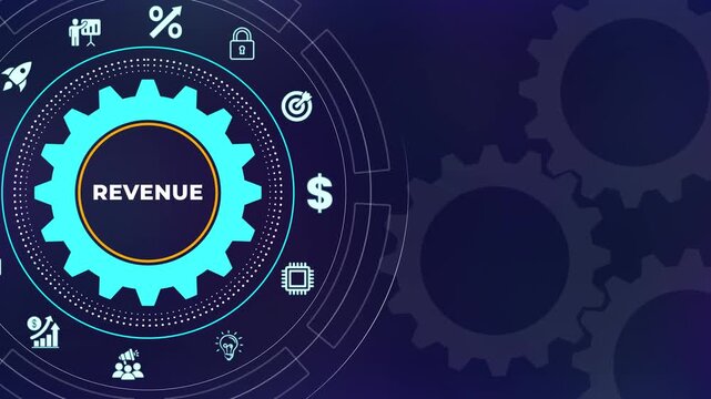 Business revenue growth, financial success, corporate profit increase and professional investment return. Business, technology, internet and networking concept.