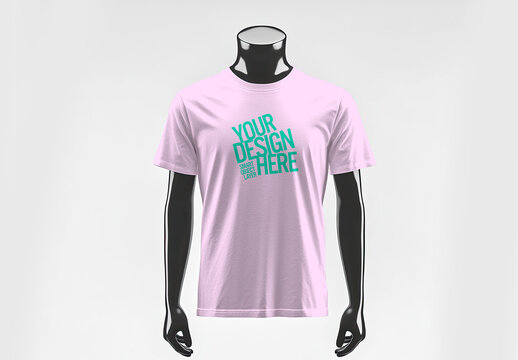 Mock up of a model wearing a white Tshirt