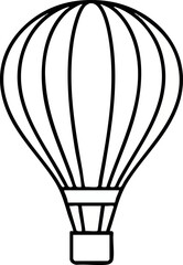 Obraz premium Simple Hot Air Balloon Outline Vector Icon Graphic