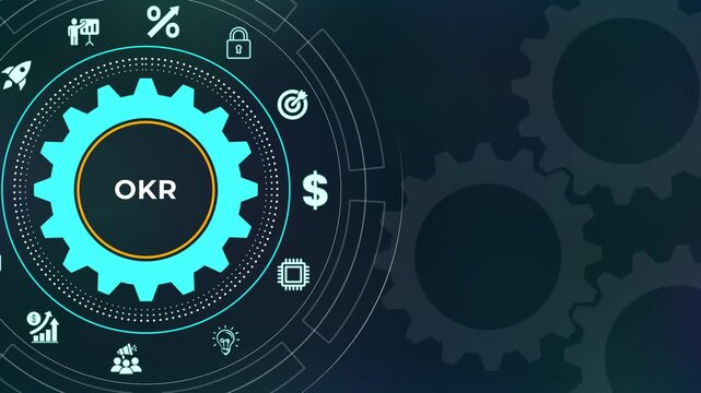 Strategic OKR framework implementation for business goal alignment, performance tracking, and corporate growth success.