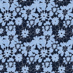 seamless pattern with flowers