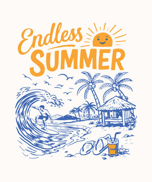 endless summer t-shirt design 