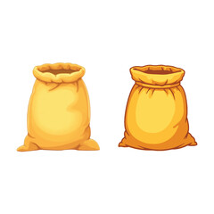 Simple Sack Bag Vector Illustration For Farming Market And Organic Product Design