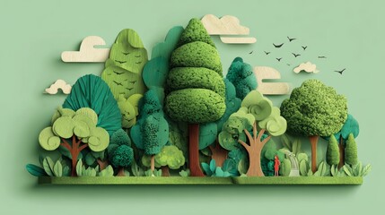 World Environment Day theme promoting reforestation, sustainability, green living, and connecting with nature. 