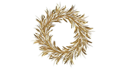 Obraz premium Golden Wreath of Leaves