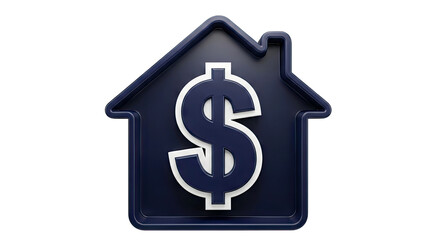 Obraz premium House Symbol with Dollar Sign