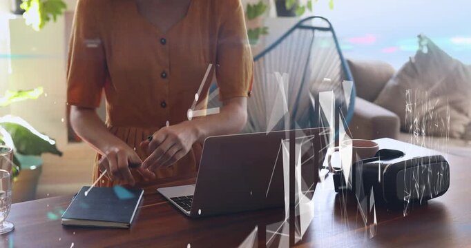Animation of unk using laptop