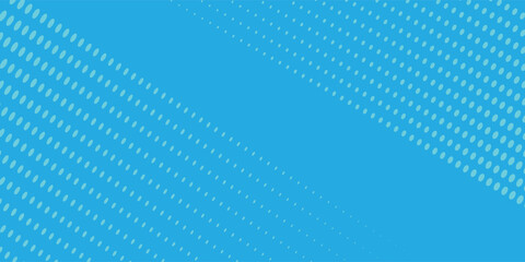 Bright Cyan and Light Blue Halftone Diagonal Pattern Background