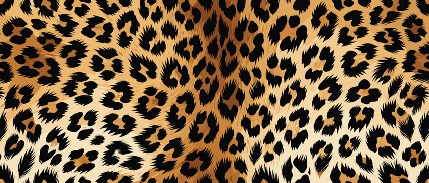 Close-up leopard skin fur texture on surface background