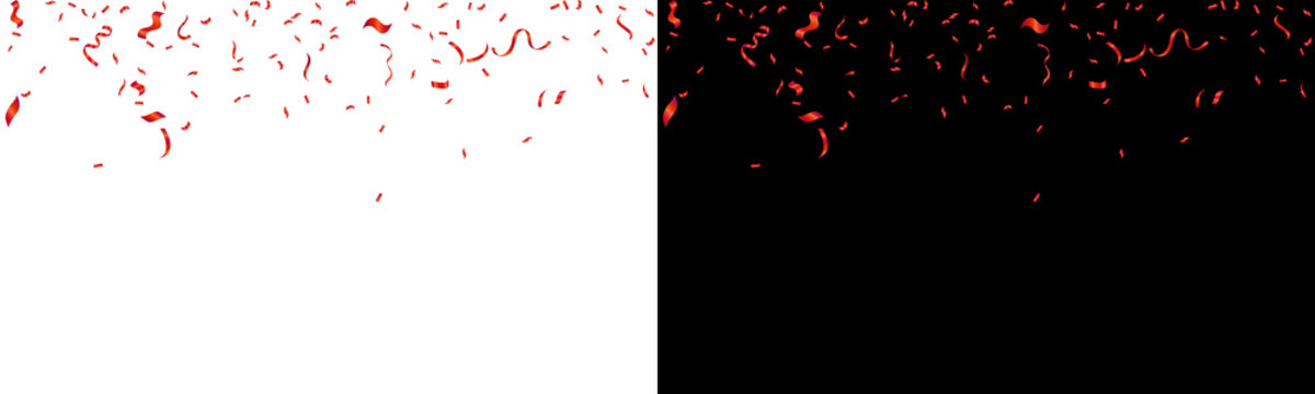 red confetti heavy falling rain texture black friday sale promotion background raster isolated