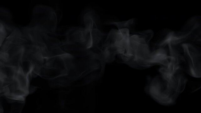 Realistic Thin Smoke Part 3 Dissipating Over Full Screen, 4K Transparent Overlay Alpha Chanel.