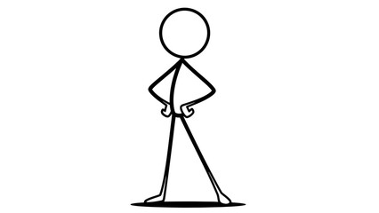 Simple stick figure illustration of a person standing.
