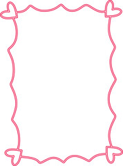 Neon Valentines Day Frame with Heart