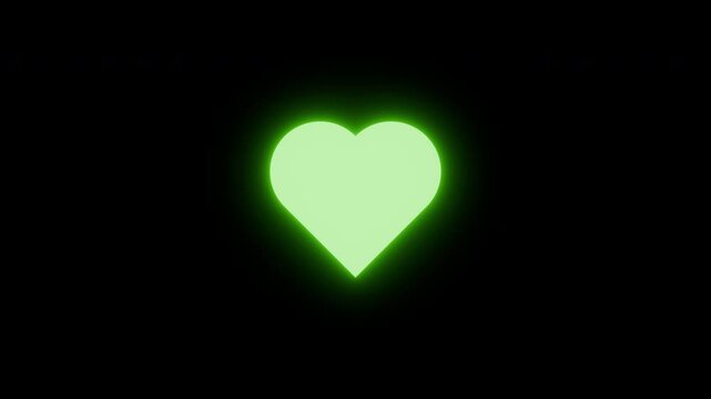 Glowing Heart Animation Digital Art Abstract Design Dark Background Battery Charging Icon, Battery increase,  Battery decrease, Creative Concept for Love and Emotions