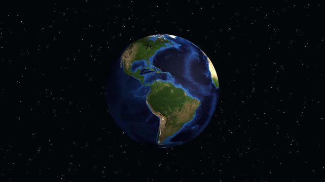 Earth Zoom Animation Focusing on Blida Algeria with Population Data Overlay