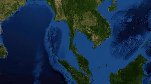 Satellite Map Zoom Animation From Global View To Ho Chi Minh City Vietnam