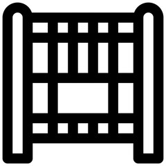 Obraz premium Loom weaving. Editable stroke vector icon. 